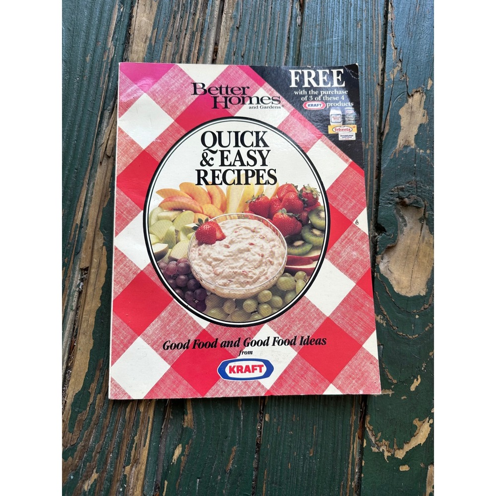 Better Homes and Gardens Quick & Easy Recipes Kraft Cookbook Vintage Softcover